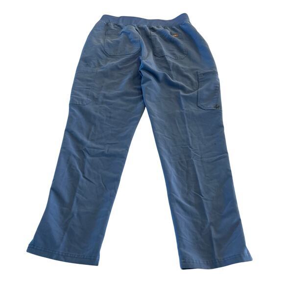 Figs High Waisted Yola Skinny Scrub Pants Light Blue Size Large - Picture 2 of 9